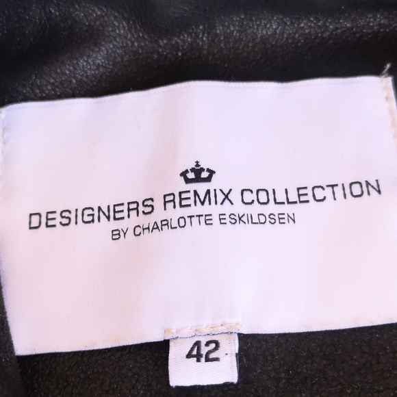 Designers Remix Collection by Charlotte  Eskildsen dressy leather jacket - Picture 8 of 14